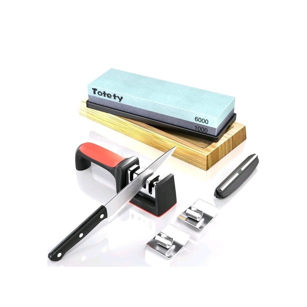PPP Premium Whetstone Knife Sharpening KIt Dual Grit 1000/6000 NEW (READ DES)